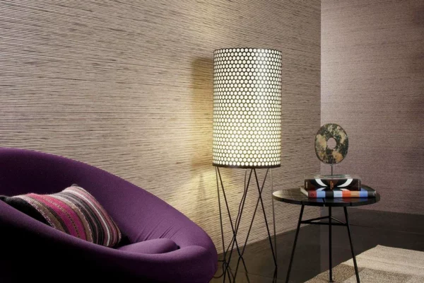 Джутовые обои в комнате