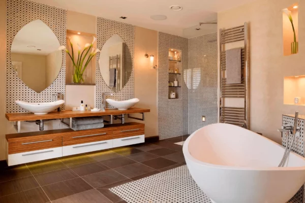 Отремонтированная ванная комната