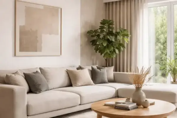 Современная светлая гостиная