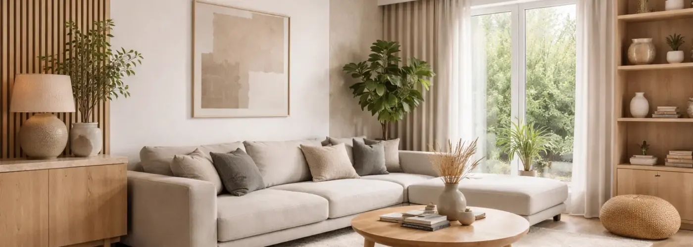 Современная светлая гостиная